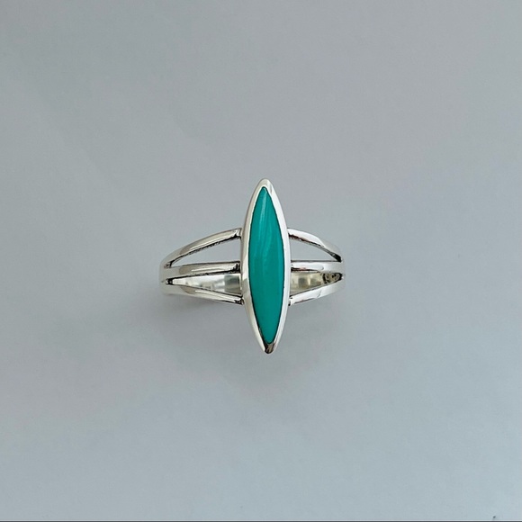 Sterling silver turquoise ring, turquoise ring, silver turquoise ring - Picture 12 of 12